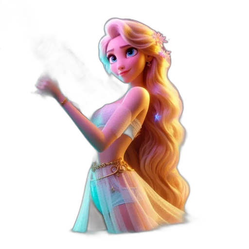 dress, staff, crown, jewelry transparent PNG cut-out