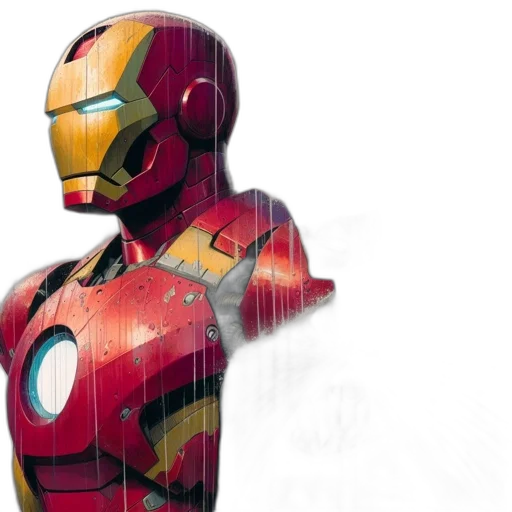robot, concept art, comic book art, 3d render transparent PNG cut-out