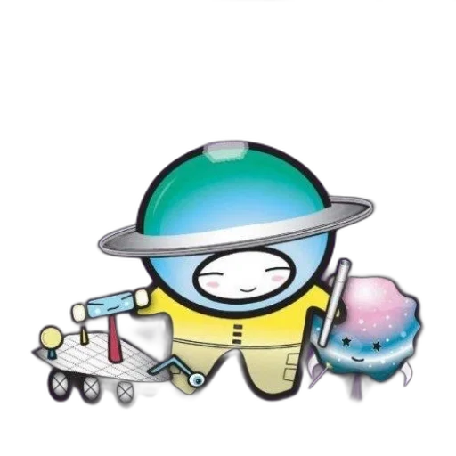 robot, staff, concept art, pixel art transparent PNG cut-out