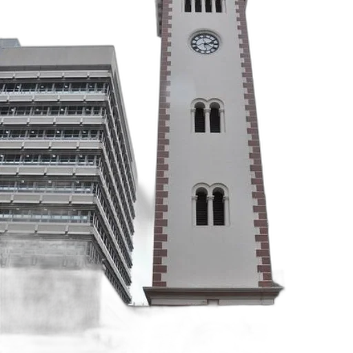 building, 3d render, concept art, tall transparent PNG cut-out