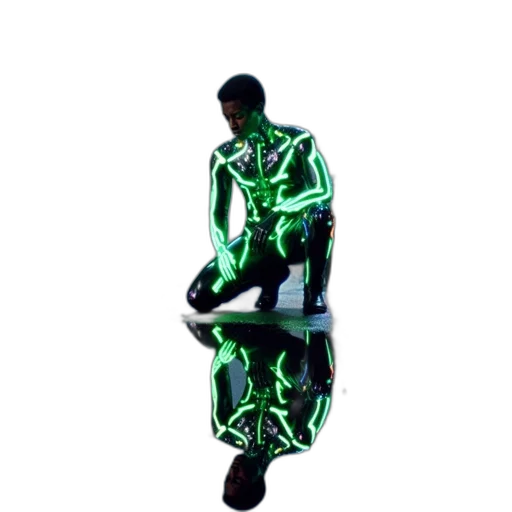 jacket, robot, creature, staff transparent PNG cut-out
