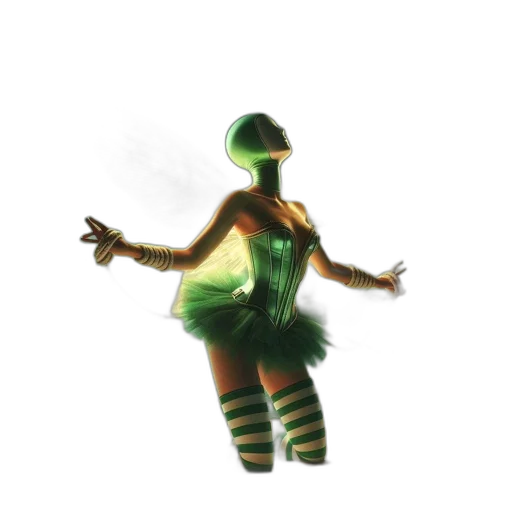 dress, creature, robot, staff transparent PNG cut-out