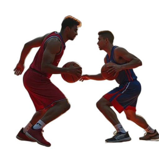 3d render, concept art, basketball, battle transparent PNG cut-out