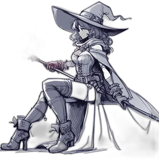 weapon, staff, sword, hat transparent PNG cut-out