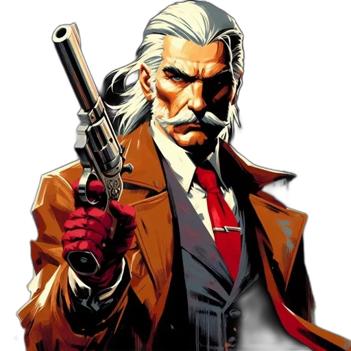 staff, weapon, jacket, comic book art transparent PNG cut-out