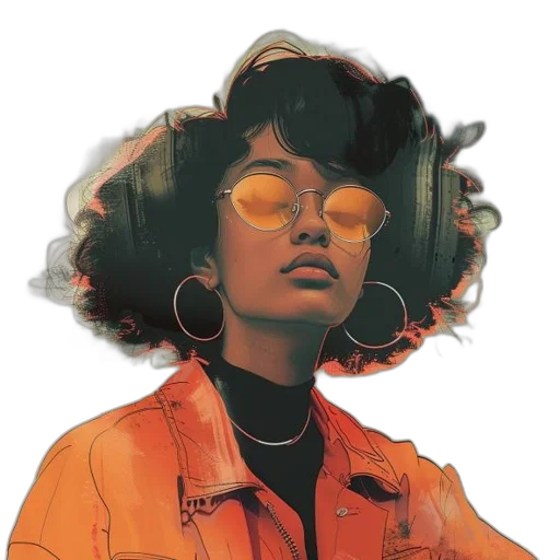 jacket, face, comic book art, concept art transparent PNG cut-out