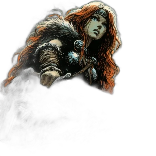 comic book art, fantasy art, concept art, watercolor transparent PNG cut-out