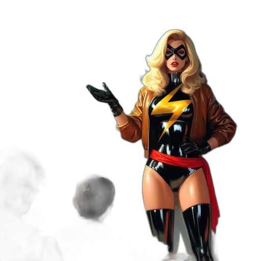 comic book art, concept art, female, superhero transparent PNG cut-out
