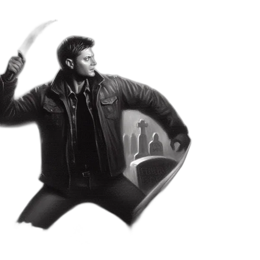 jacket, weapon, concept art, comic book art transparent PNG cut-out
