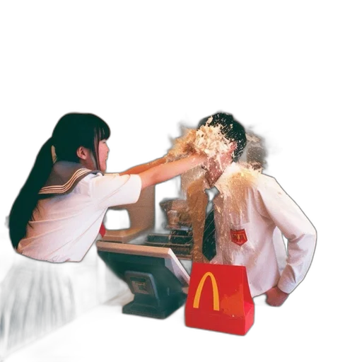 food, creature, dress, vaporwave transparent PNG cut-out
