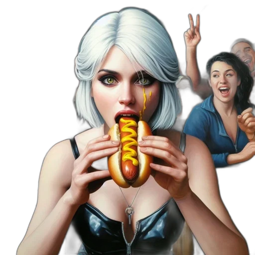 food, comic book art, concept art, photorealistic transparent PNG cut-out