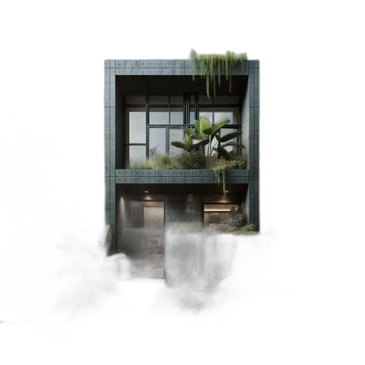 building, furniture, 3d render, concept art transparent PNG cut-out