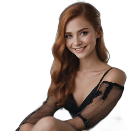 dress, jewelry, face, hair transparent PNG cut-out