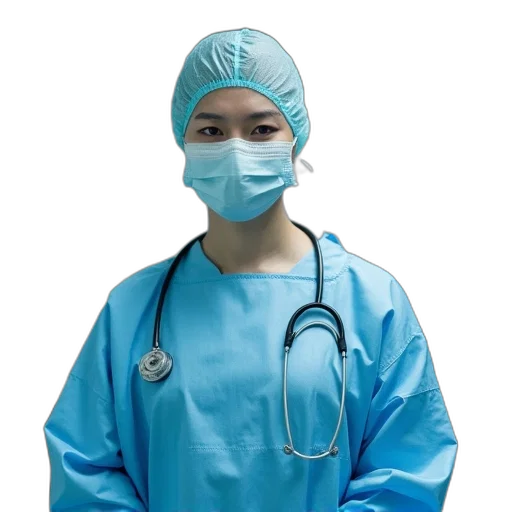 staff, medical, worker, wearing transparent PNG cut-out