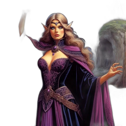 fantasy art, concept art, comic book art, dark transparent PNG cut-out