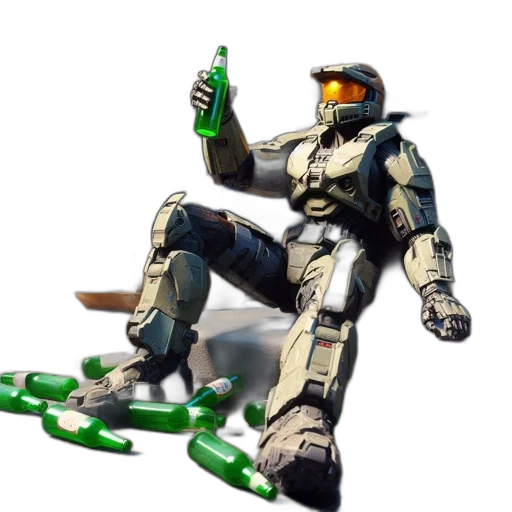robot, weapon, bottle, 3d render transparent PNG cut-out