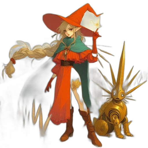 staff, hat, weapon, concept art transparent PNG cut-out
