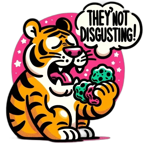 animal, cartoon, tiger, showing transparent PNG cut-out