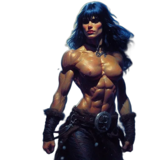comic book art, concept art, fantasy art, cyberpunk transparent PNG cut-out