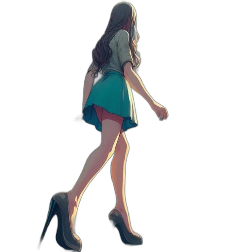 dress, shoes, concept art, pixel art transparent PNG cut-out
