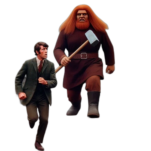 jacket, creature, staff, concept art transparent PNG cut-out