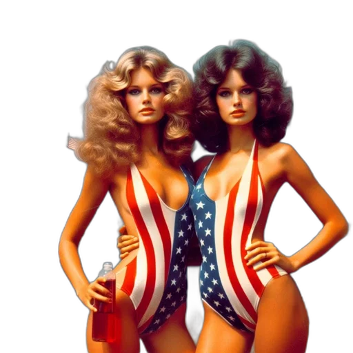 two, women, wearing, swimsuits transparent PNG cut-out