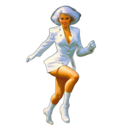 dress, staff, robot, concept art transparent PNG cut-out