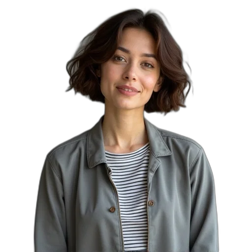 jacket, staff, face, jewelry transparent PNG cut-out