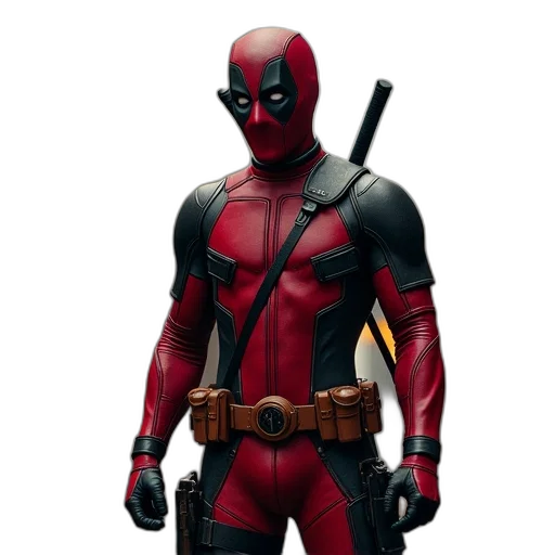 concept art, comic book art, 3d render, red transparent PNG cut-out