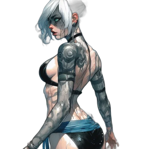 robot, cyberpunk, comic book art, concept art transparent PNG cut-out