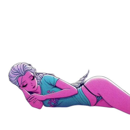 comic book art, concept art, cartoon, vaporwave transparent PNG cut-out
