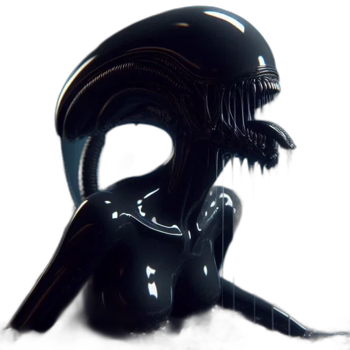 creature, robot, mask, hair transparent PNG cut-out