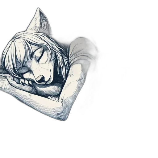 mask, face, creature, pencil sketch transparent PNG cut-out