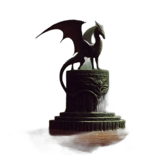 dragon, staff, creature, animal transparent PNG cut-out