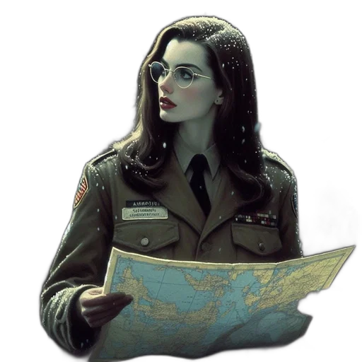 jacket, face, staff, concept art transparent PNG cut-out