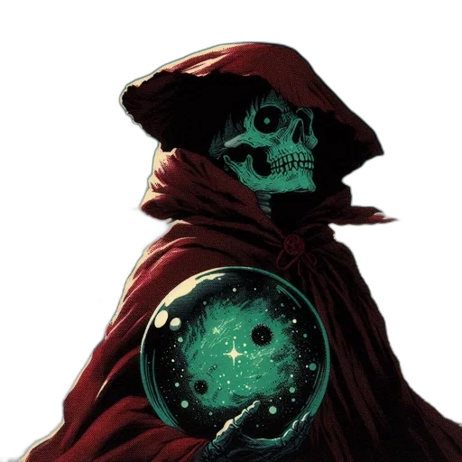 mask, staff, jacket, comic book art transparent PNG cut-out