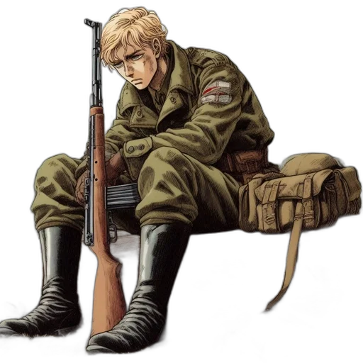 weapon, jacket, staff, sword transparent PNG cut-out