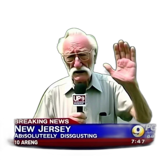 staff, jacket, elderly, journalist transparent PNG cut-out