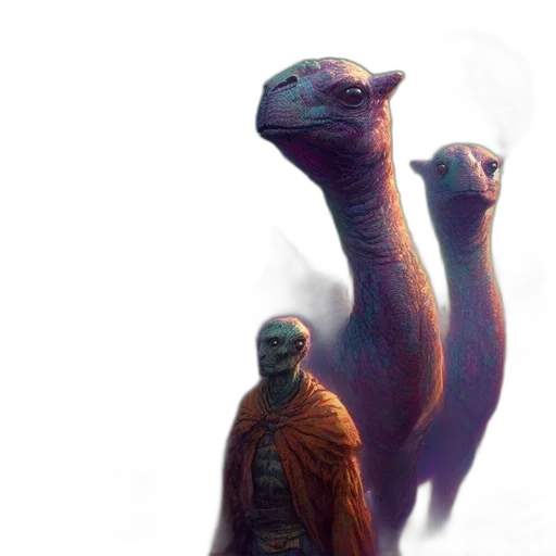 dragon, creature, animal, staff transparent PNG cut-out