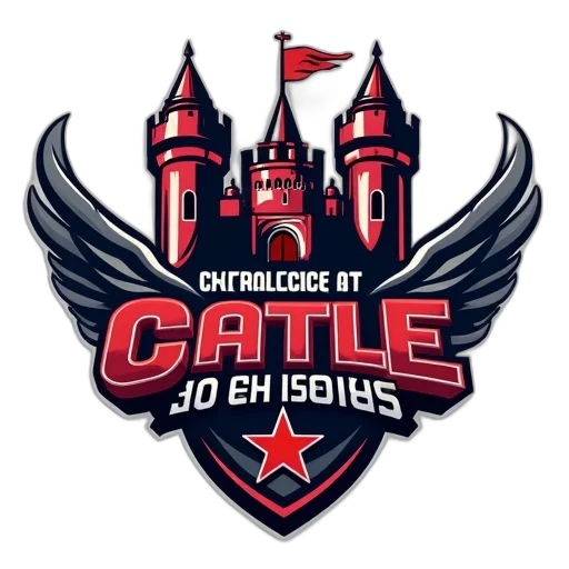 castle, logo, words, battle transparent PNG cut-out