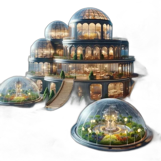 building, furniture, concept art, 3d render transparent PNG cut-out