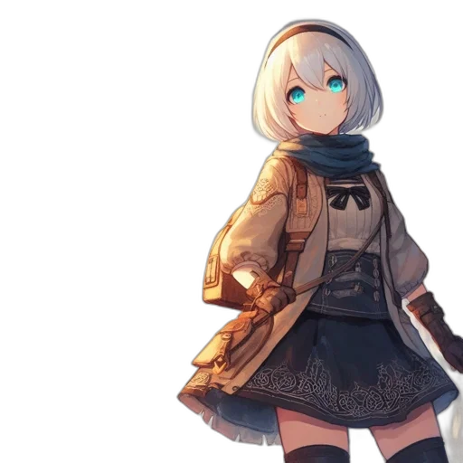 jacket, robot, dress, weapon transparent PNG cut-out