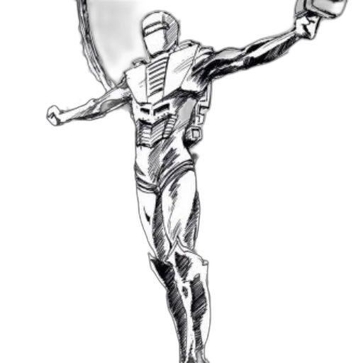 robot, staff, sword, weapon transparent PNG cut-out