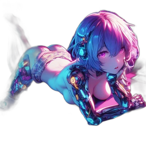 robot, weapon, dragon, staff transparent PNG cut-out