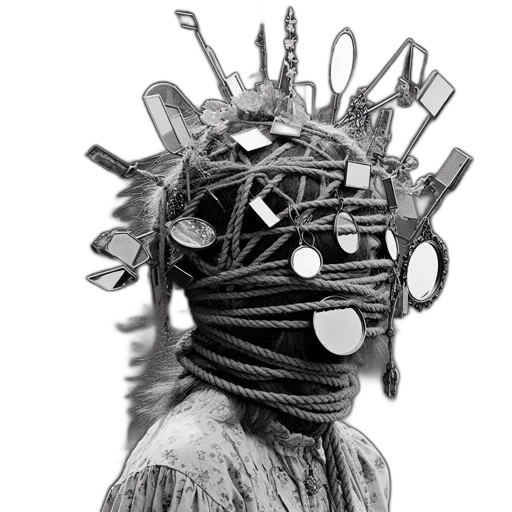 mask, crown, face, creature transparent PNG cut-out