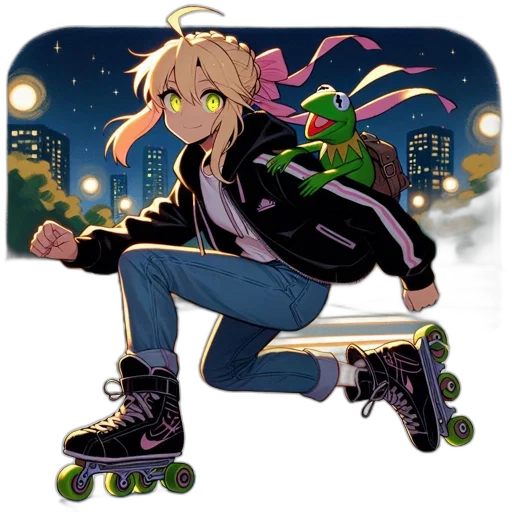 concept art, pixel art, anime, cartoon transparent PNG cut-out