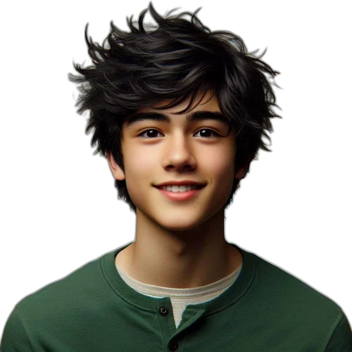 hair, face, dragon, photorealistic transparent PNG cut-out