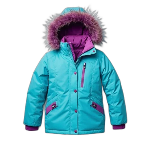 jacket, pastel, neon, blue transparent PNG cut-out