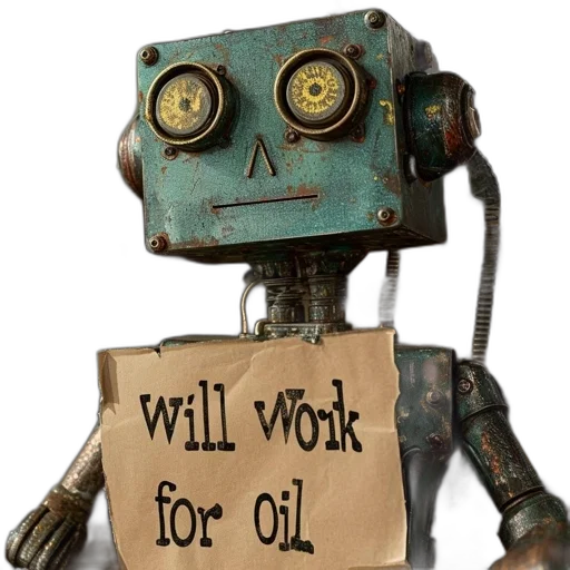 robot, staff, cyberpunk, concept art transparent PNG cut-out