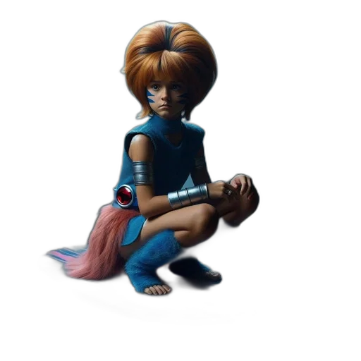 hair, staff, concept art, 3d render transparent PNG cut-out